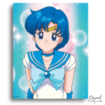  Blue Heroine Portrait - Diamond Craft Kit