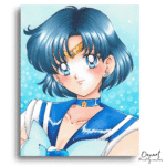 Blue Heroine Portrait - Diamond Craft Kit