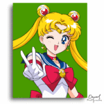 Playful Blonde Heroine Portrait - Diamond Craft Kit