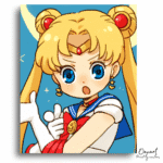 Playful Pastel Heroine Portrait - Diamond Craft Kit