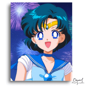 Sailor Moon: Sailor Mercury Cute Smiling - Anime Diamond Painting