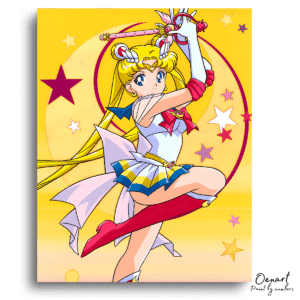 Sailor Moon: Usagi's Joyful Expression - Anime Diamond Painting