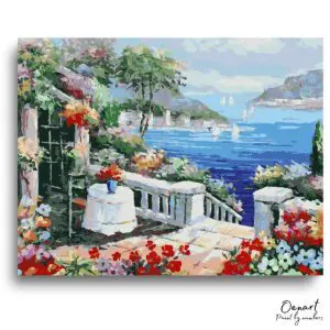 Coastal Terrace Escape - Paint By Numbers Kit