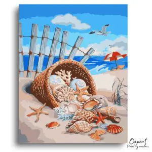 Coastal Seashell Beach Escape - Paint By Numbers Kit