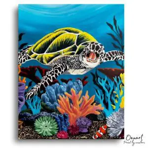 Ocean Turtle Escape - Paint By Numbers Kit