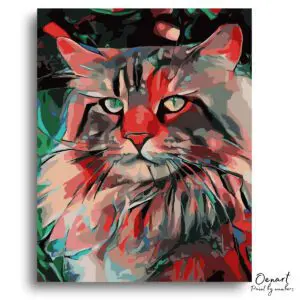 Vivid Majestic Feline Gaze - Paint By Numbers Kit