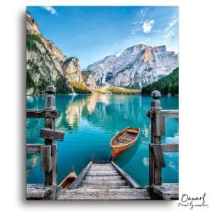 Tranquil Mountain Lake Escape - Paint By Numbers Kit