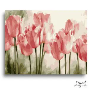 Soft Blush Roses Tranquil - Paint By Numbers Kit