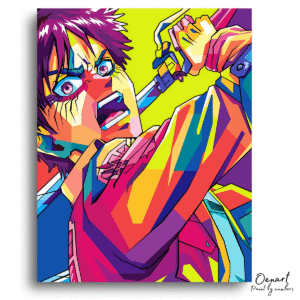 Striking Multicolor Warrior Portrait – Diamond Craft Kit