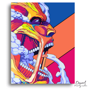 Striking Neon Titan Portrait – Diamond Craft Kit