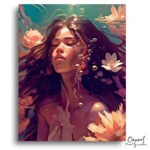 Dreamy Floral Water Serenity - Paint By Numbers Kit