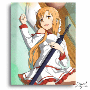 Sword Art Online: Asuna in Bed - Anime Paint By Numbers Kit