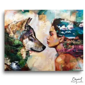 Majestic Wolf Harmony Dreamscape - Paint By Numbers Kit