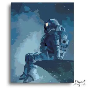 Luminous Astronaut Cosmic Solitude - Paint By Numbers Kit