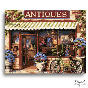 Charming Antique Shopfront Scene - Paint By Numbers Kit