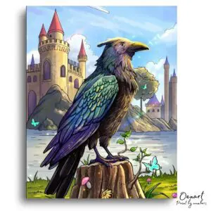 Majestic Castle Raven Sanctuary - Paint By Numbers Kit