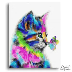 Feline Rainbow Whimsy - Paint By Numbers Kit