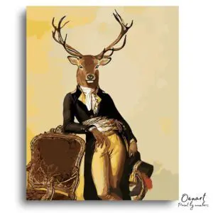 Majestic Stag Portrait Whimsy - Paint By Numbers Kit