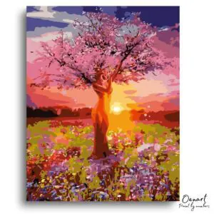 Radiant Blossom Sunset Dream - Paint By Numbers Kit