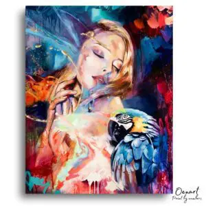 Vivid Parrot Dream Portrait - Paint By Numbers Kit