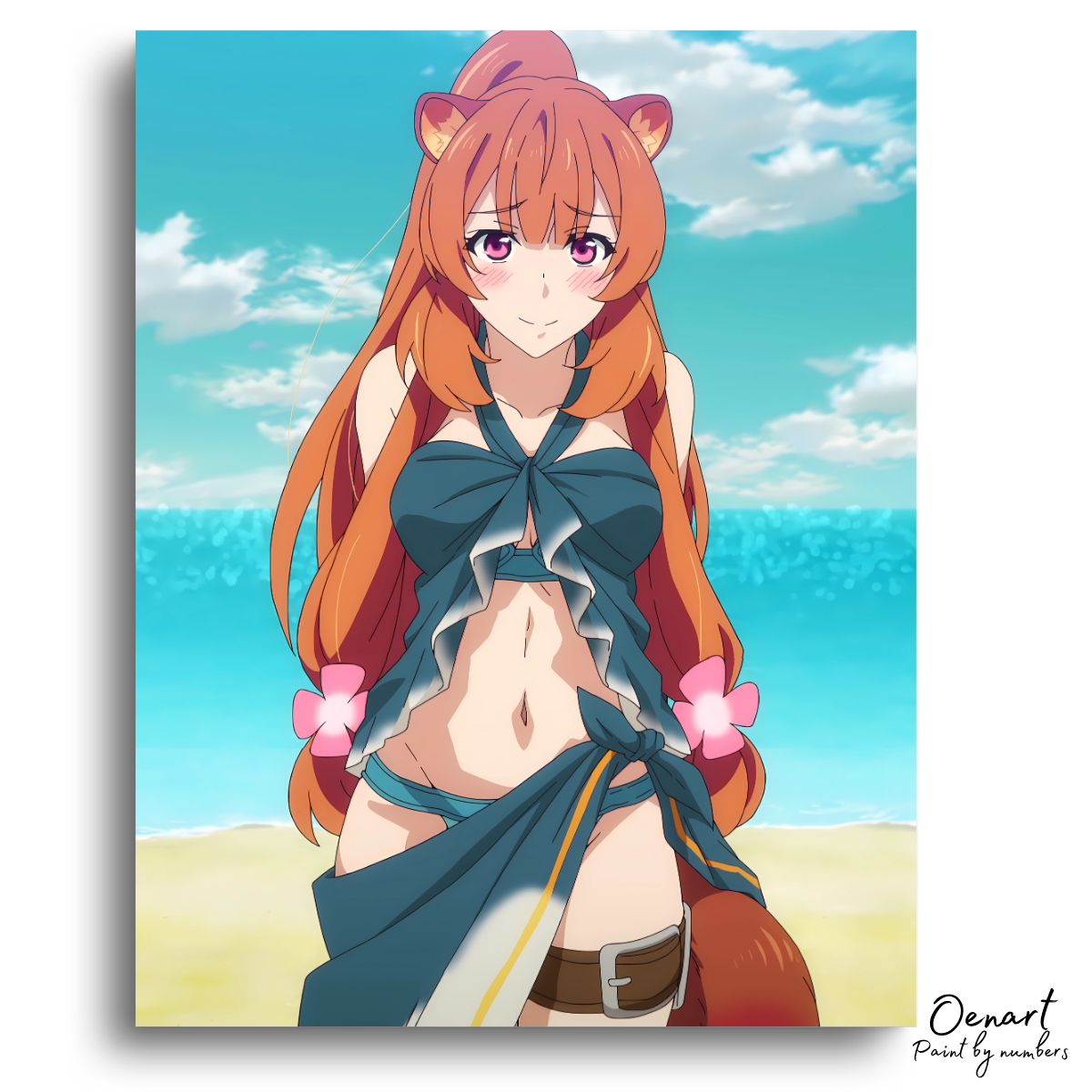 Beach Sunset Fox Girl - Paint By Numbers Kit