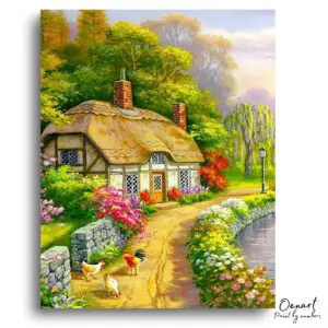 Charming Cottage Garden Serenity - Paint By Numbers Kit