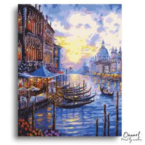 Radiant Venetian Waterway Evening - Paint By Numbers Kit