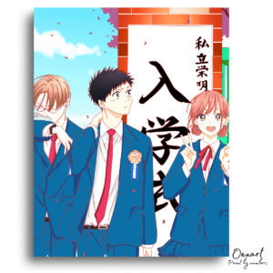 Three Friends School Entrance – Paint By Numbers Kit