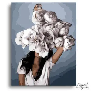 Lush Floral Portrait Serenity - Paint By Numbers Kit