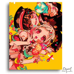 Toilet-Bound Hanako-kun: Hanako and Nene Eating Icecream - Anime Diamond Painting