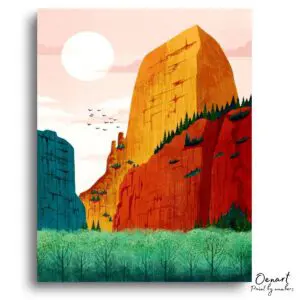 Majestic Cliffside Birds Escape - Paint By Numbers Kit