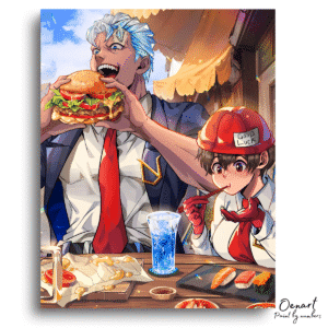 Undead Unluck: Andy & Fuuko Eating - Anime Diamond Painting