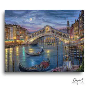 Moonlit Venetian Canal Escape - Paint By Numbers Kit