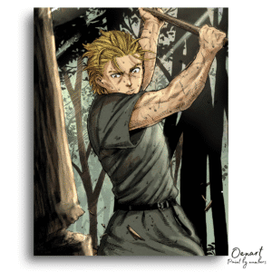 Vinland Saga: Thorfinn Cutting Tree - Anime Diamond Painting
