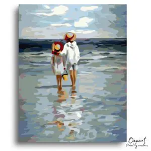 Tranquil Coastal Stroll Serenity - Paint By Numbers Kit