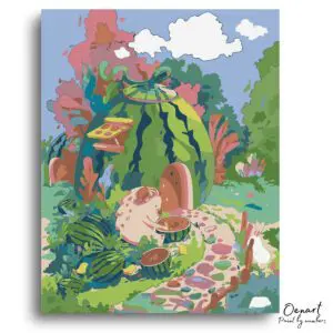Whimsical Watermelon Garden Escape - Paint By Numbers Kit
