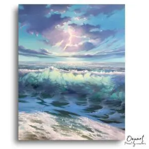 Radiant Ocean Waves Sunrise - Paint By Numbers Kit