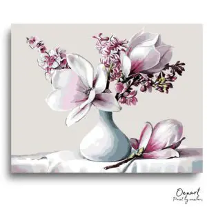 Elegant Magnolia Blossom Serenity - Paint By Numbers Kit