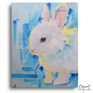 White Rabbit Portrait - Paint By Numbers Kit