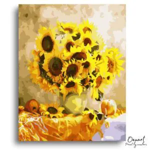 Radiant Sunflower Bouquet Glow - Paint By Numbers Kit