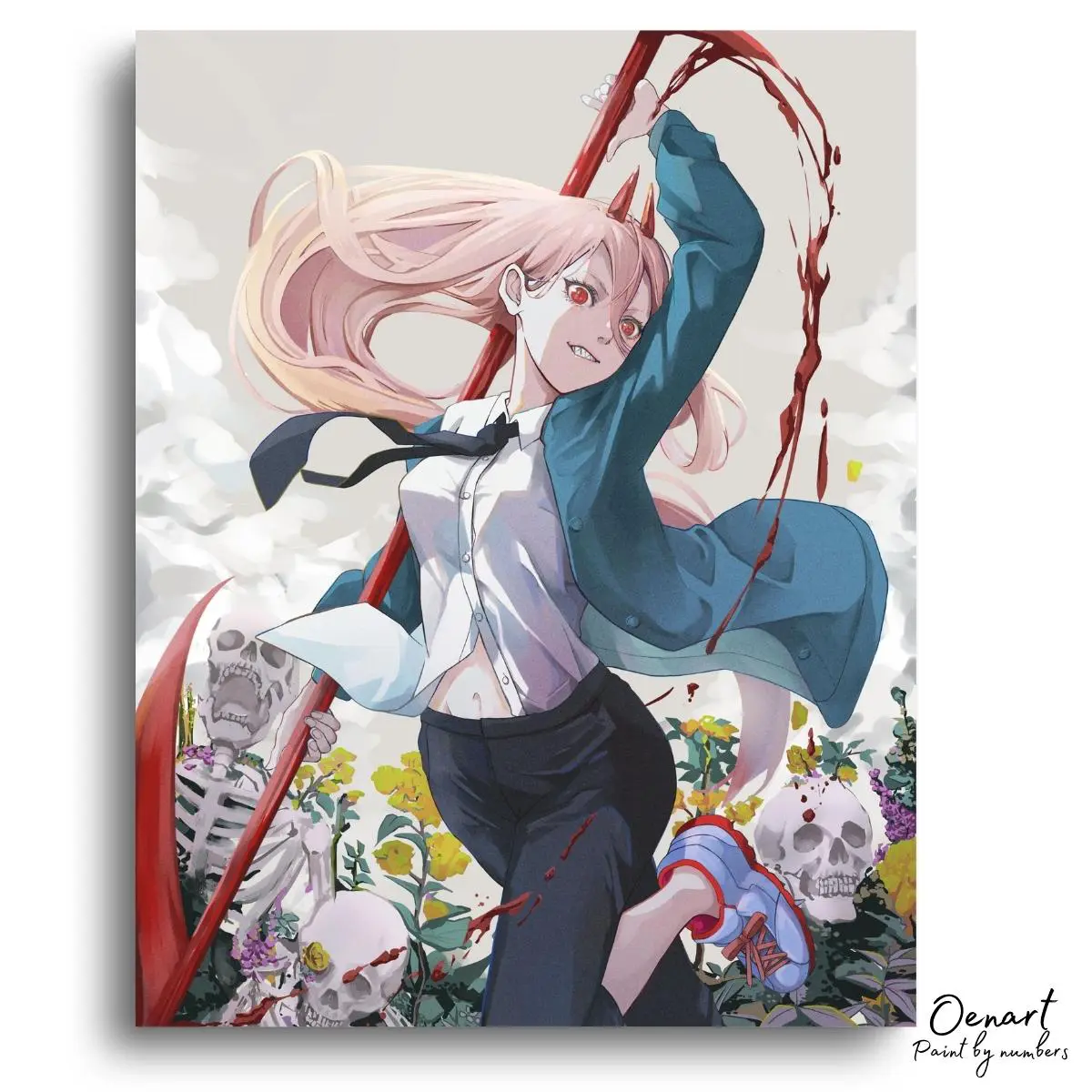 Chainsaw Man: Power' Fight - Anime Diamond Painting - Oenart™