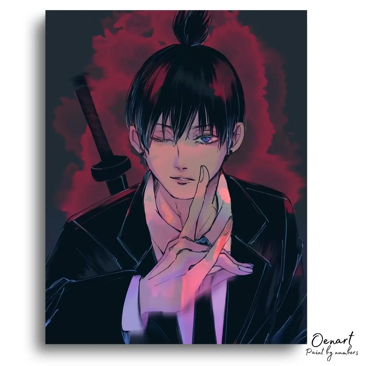 Chainsaw Man: Relaxing Aki - Anime Diamond Painting - Oenart™