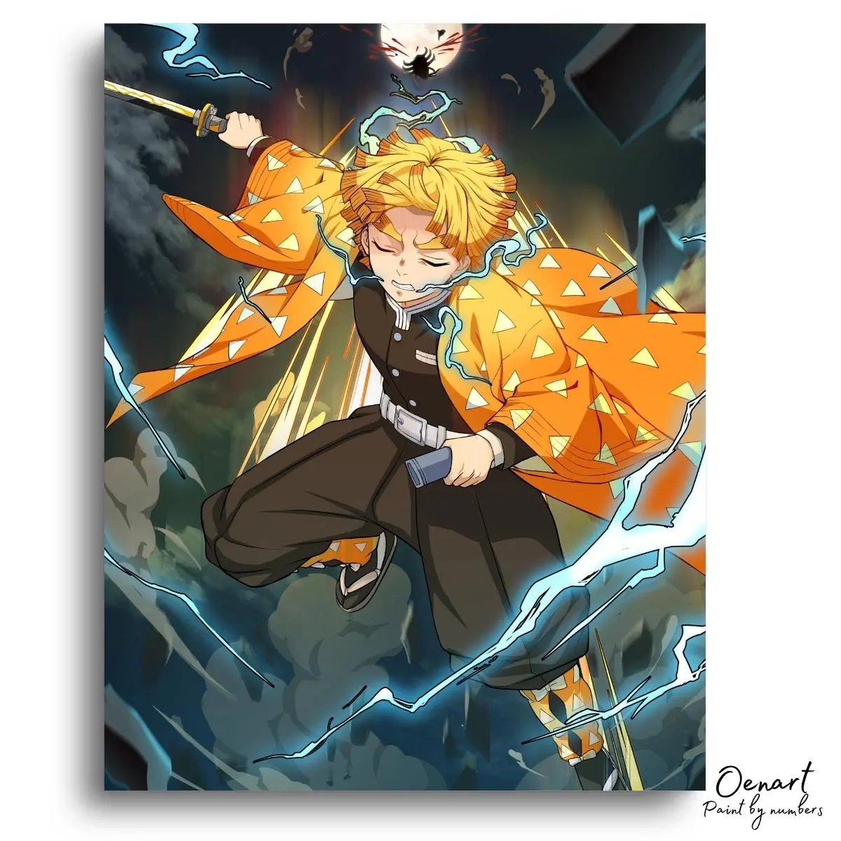 Demon Slayer: Fighting - Anime Diamond Painting - Oenart™