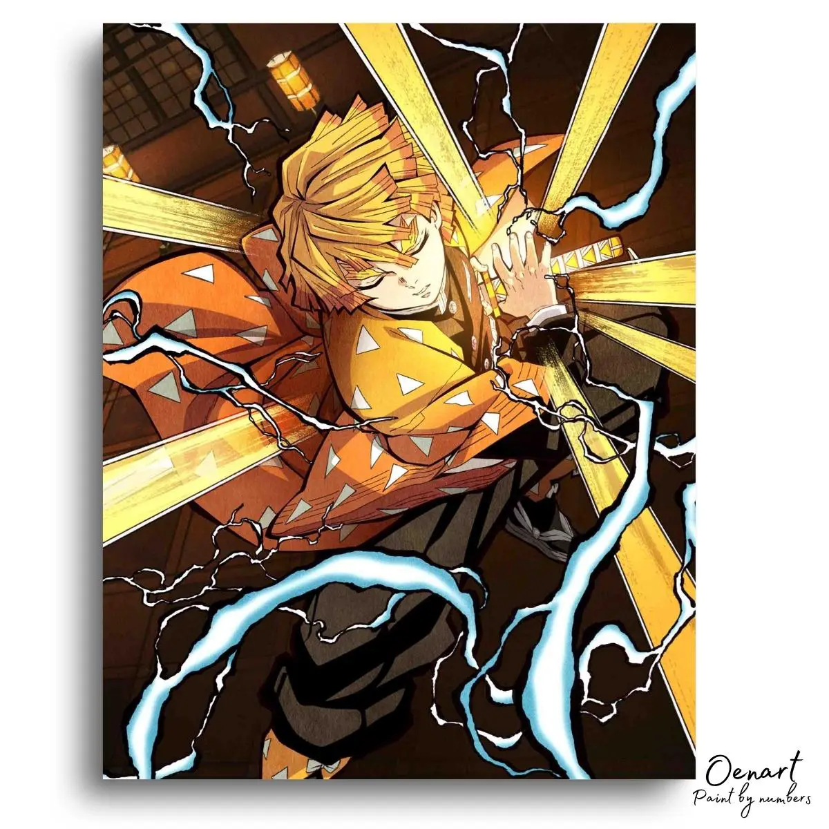 Demon Slayer: Thunder - Anime Diamond Painting - Oenart™