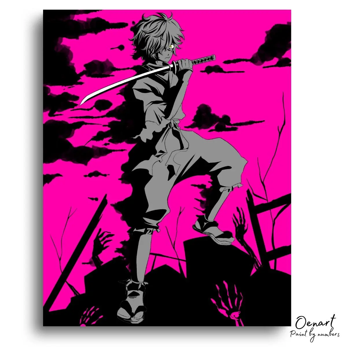Hell's Paradise: Pink - Anime Diamond Painting - Oenart™