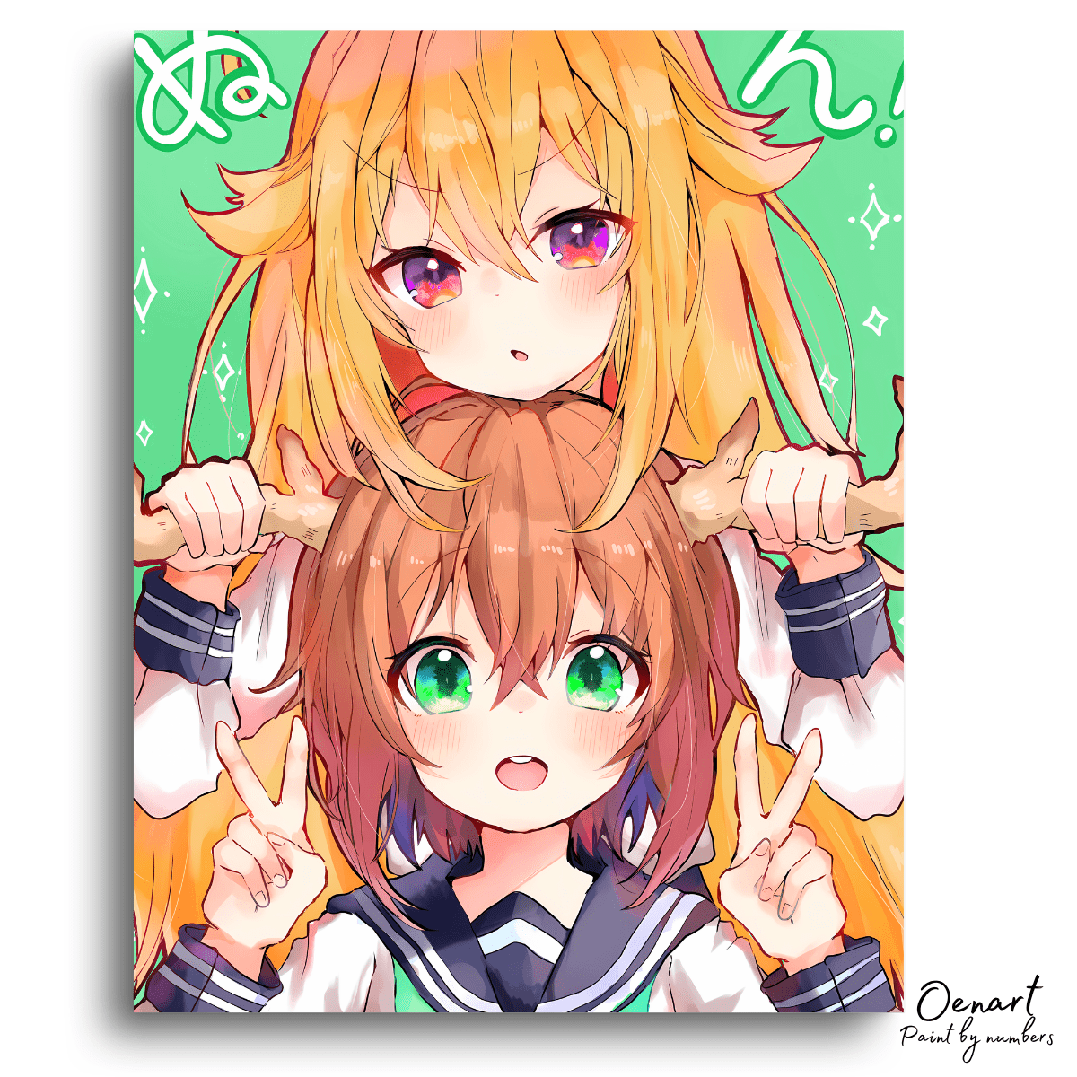 My Deer Friend Nokotan: Koshi & Noko - Anime Paint By Numbers Kit - Oenart™