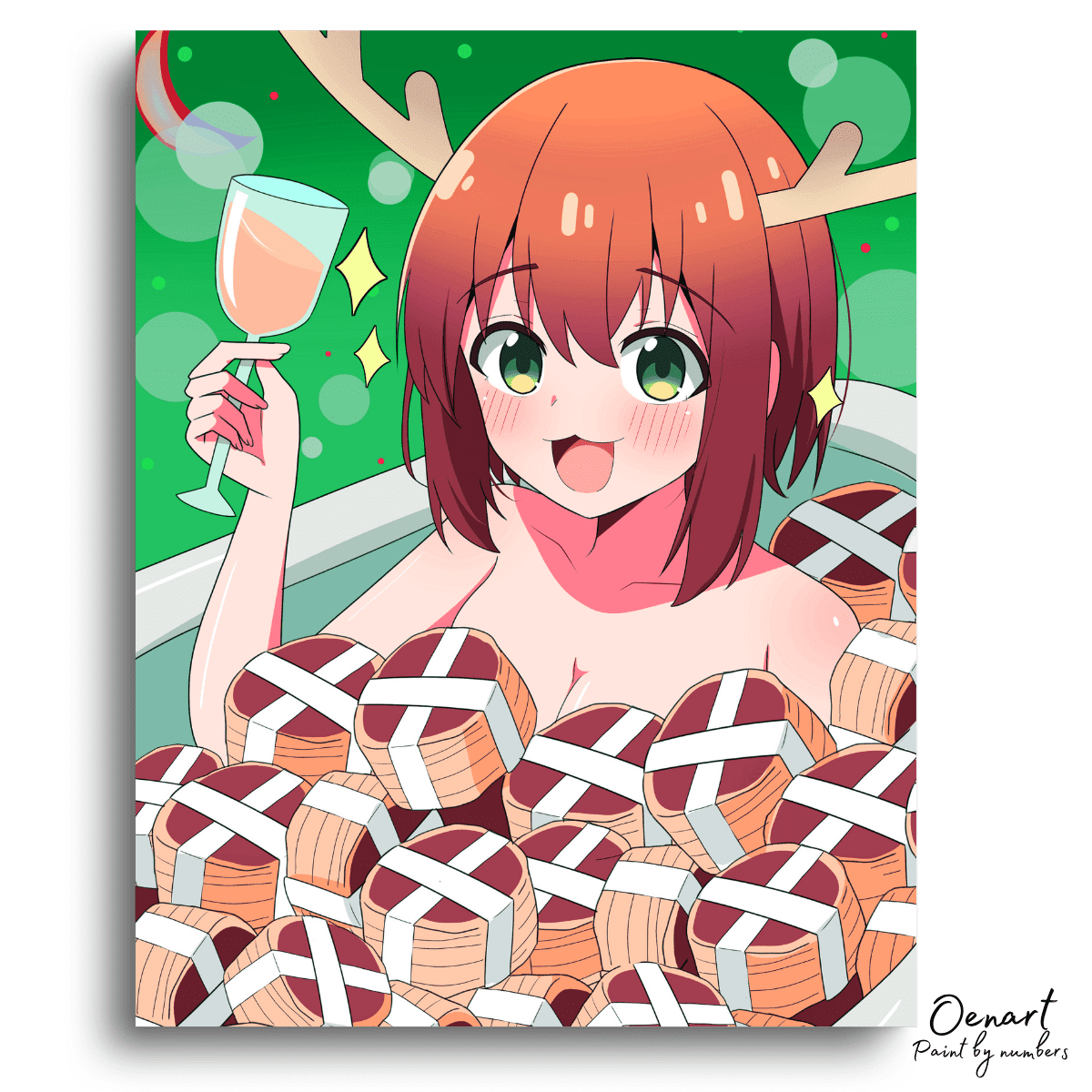My Deer Friend Nokotan: Nokotan Showering - Anime Paint By Numbers Kit - Oenart™