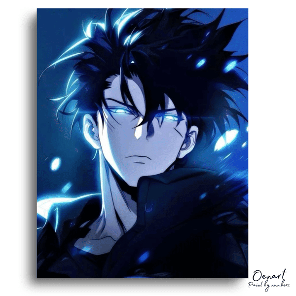 Blue Glow Hero Portrait - Paint By Numbers Kit