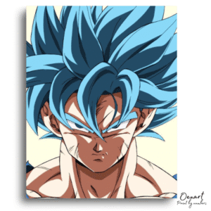 Blue Hair Fierce Energy - Paint By Numbers Kit