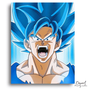 Electric Blue Action Portrait - Paint By Numbers Kit